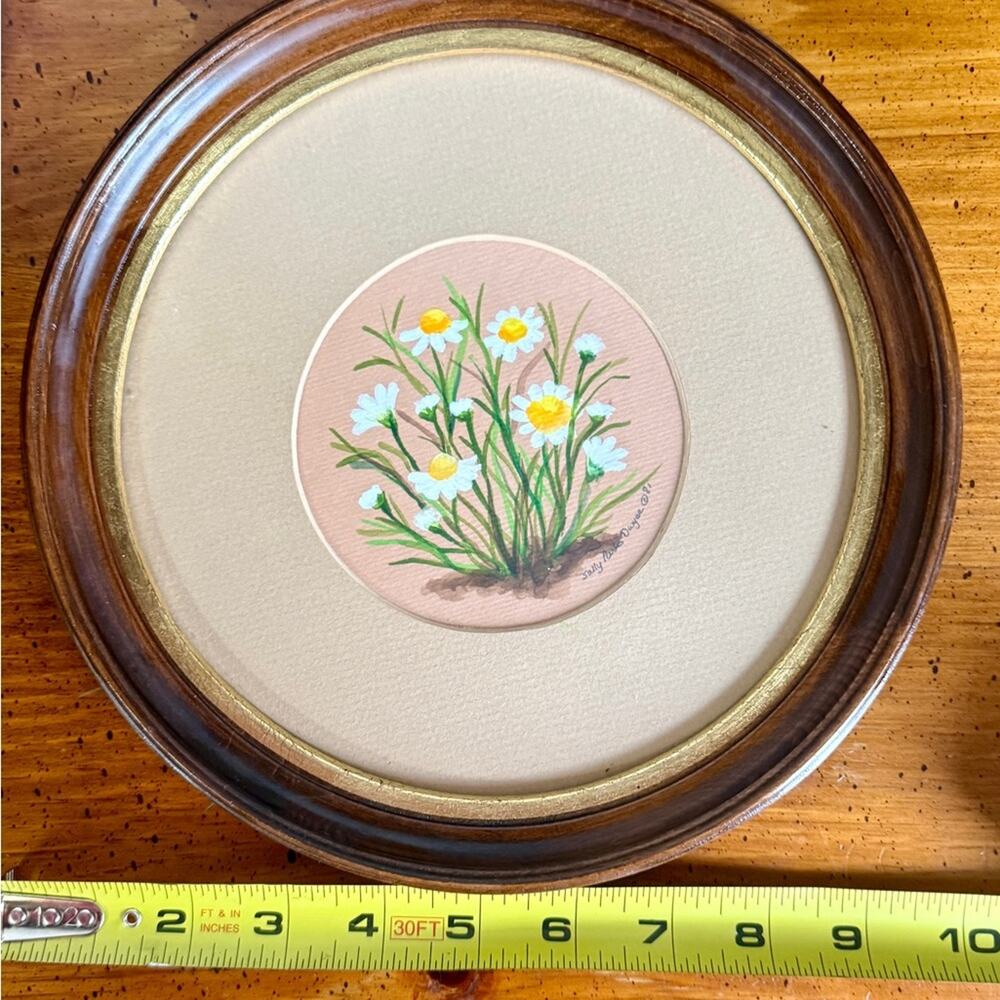 Original Daisy Painting by Sally Parks Dwyer, Framed Botanical Art - Picture 9 of 10